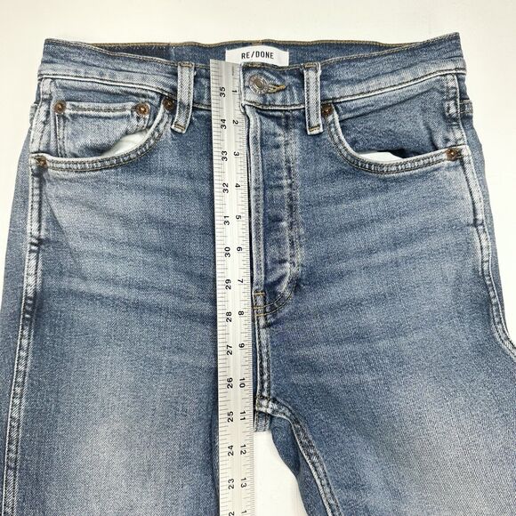 REDONE Jeans Womens 26 80s Slim Straight Blue Denim High Rise Button Fly 90s - Picture 9 of 14